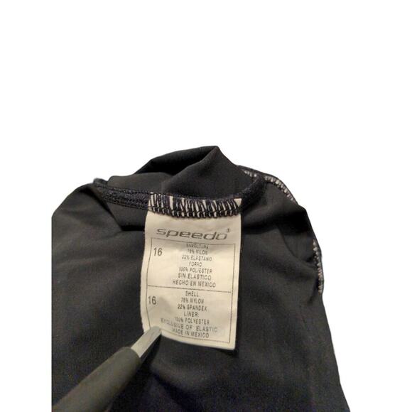 Vintage Speedo Women's Black One Piece Swimsuit Size 16 H - Picture 5 of 9